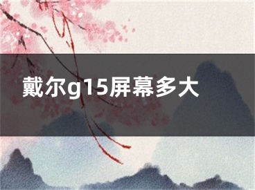 戴爾g15屏幕多大