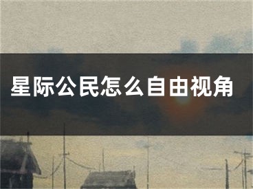 星際公民怎么自由視角