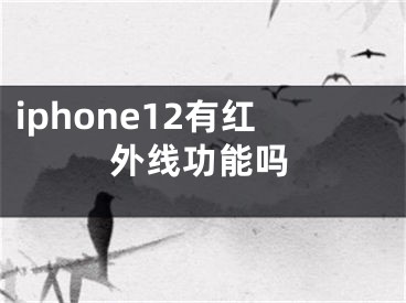 iphone12有紅外線功能嗎