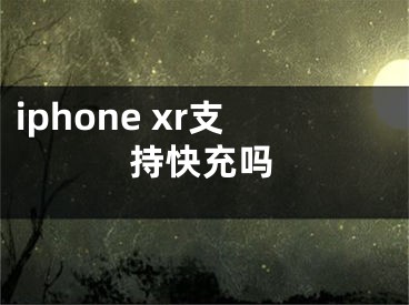 iphone xr支持快充嗎