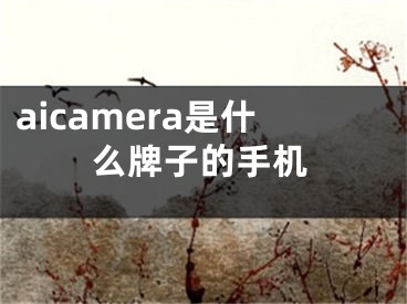 aicamera是什么牌子的手機