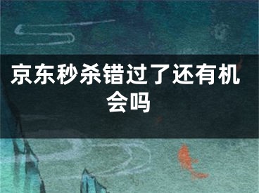 京東秒殺錯(cuò)過了還有機(jī)會(huì)嗎