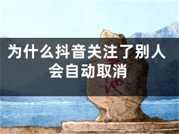 為什么抖音關(guān)注了別人會自動取消