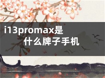 i13promax是什么牌子手機(jī)