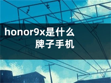 honor9x是什么牌子手機(jī)