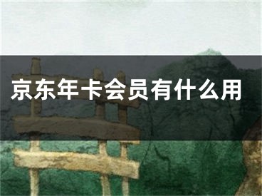 京東年卡會(huì)員有什么用