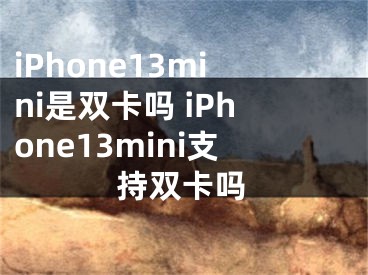 iPhone13mini是雙卡嗎 iPhone13mini支持雙卡嗎