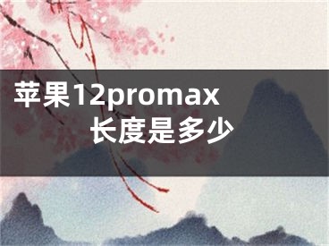 蘋果12promax長度是多少