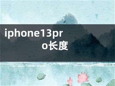 iphone13pro長度