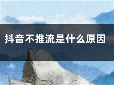 抖音不推流是什么原因