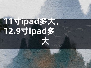 11寸ipad多大，12.9寸ipad多大