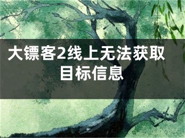 大鏢客2線上無法獲取目標(biāo)信息