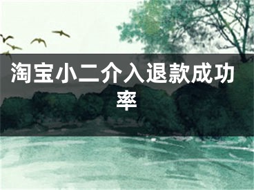 淘寶小二介入退款成功率