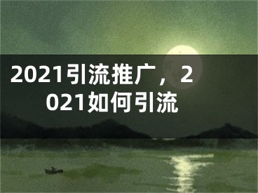 2021引流推廣，2021如何引流