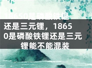 18650是磷酸鐵鋰還是三元鋰，18650是磷酸鐵鋰還是三元鋰能不能混裝