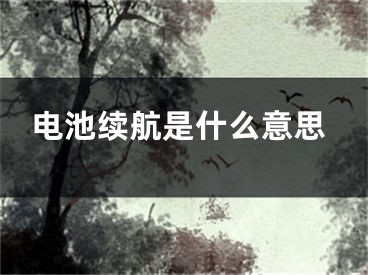 電池續(xù)航是什么意思