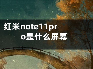 紅米note11pro是什么屏幕