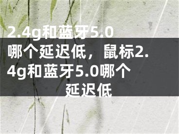 2.4g和藍(lán)牙5.0哪個(gè)延遲低，鼠標(biāo)2.4g和藍(lán)牙5.0哪個(gè)延遲低