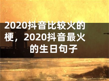 2020抖音比較火的梗，2020抖音最火的生日句子