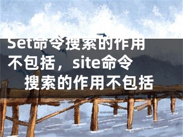 Set命令搜索的作用不包括，site命令搜索的作用不包括