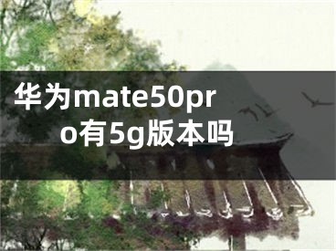 華為mate50pro有5g版本嗎