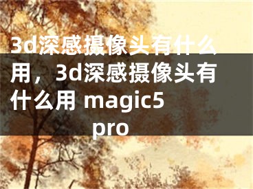 3d深感攝像頭有什么用，3d深感攝像頭有什么用 magic5pro