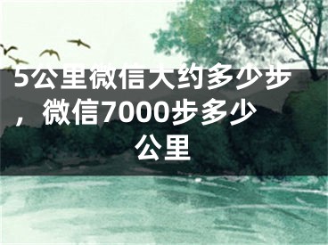 5公里微信大約多少步，微信7000步多少公里