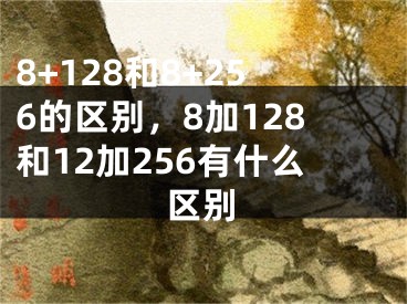 8+128和8+256的區(qū)別，8加128和12加256有什么區(qū)別