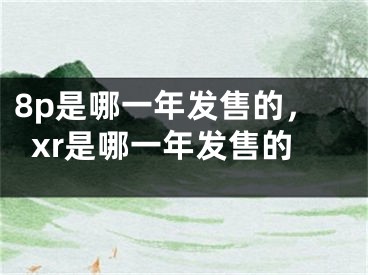 8p是哪一年發(fā)售的，xr是哪一年發(fā)售的