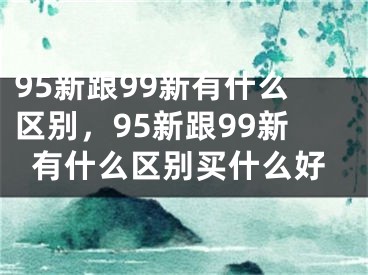 95新跟99新有什么區(qū)別，95新跟99新有什么區(qū)別買什么好