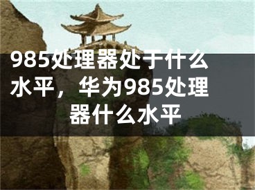 985處理器處于什么水平，華為985處理器什么水平