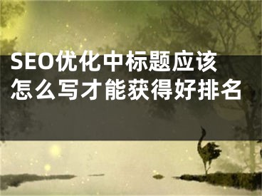 SEO優(yōu)化中標(biāo)題應(yīng)該怎么寫(xiě)才能獲得好排名 