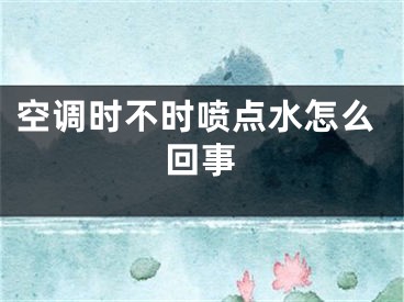 空調(diào)時(shí)不時(shí)噴點(diǎn)水怎么回事