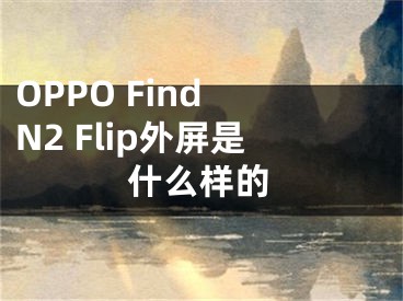 OPPO Find N2 Flip外屏是什么樣的