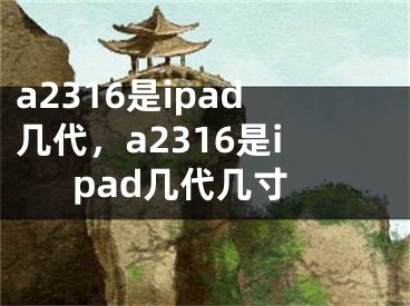 a2316是ipad幾代，a2316是ipad幾代幾寸