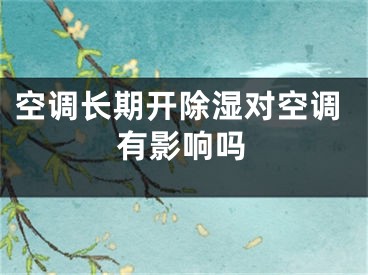 空調(diào)長(zhǎng)期開除濕對(duì)空調(diào)有影響嗎