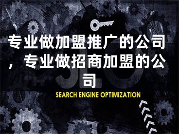 專業(yè)做加盟推廣的公司，專業(yè)做招商加盟的公司