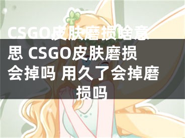 CSGO皮膚磨損啥意思 CSGO皮膚磨損會(huì)掉嗎 用久了會(huì)掉磨損嗎