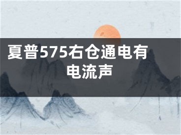 夏普575右倉(cāng)通電有電流聲