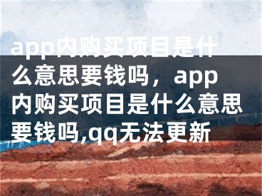 app內(nèi)購買項(xiàng)目是什么意思要錢嗎，app內(nèi)購買項(xiàng)目是什么意思要錢嗎,qq無法更新