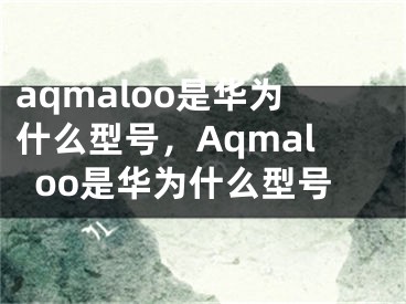 aqmaloo是華為什么型號(hào)，Aqmaloo是華為什么型號(hào)