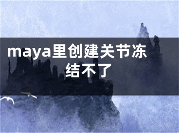 maya里創(chuàng)建關(guān)節(jié)凍結(jié)不了