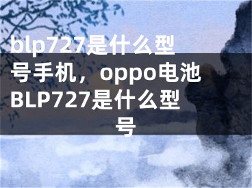 blp727是什么型號(hào)手機(jī)，oppo電池BLP727是什么型號(hào)