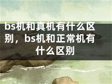 bs機(jī)和真機(jī)有什么區(qū)別，bs機(jī)和正常機(jī)有什么區(qū)別