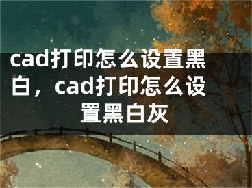 cad打印怎么設(shè)置黑白，cad打印怎么設(shè)置黑白灰