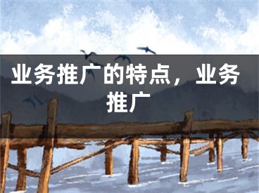 業(yè)務推廣的特點，業(yè)務推廣