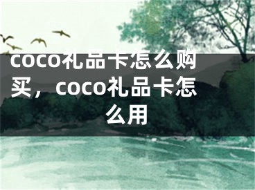 coco禮品卡怎么購買，coco禮品卡怎么用