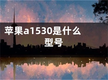 蘋果a1530是什么型號