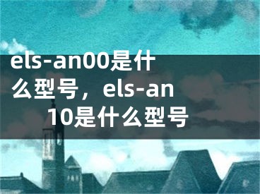 els-an00是什么型號(hào)，els-an10是什么型號(hào)