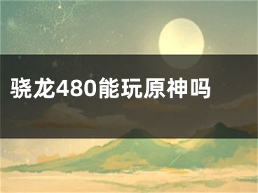 驍龍480能玩原神嗎